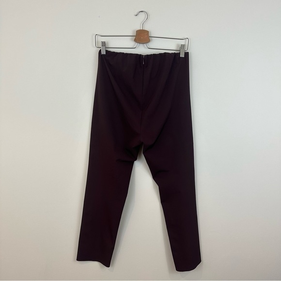 Theory | Plum Purple Slim Leg Dress Pants Elastic Waist Size 8 - Picture 5 of 7